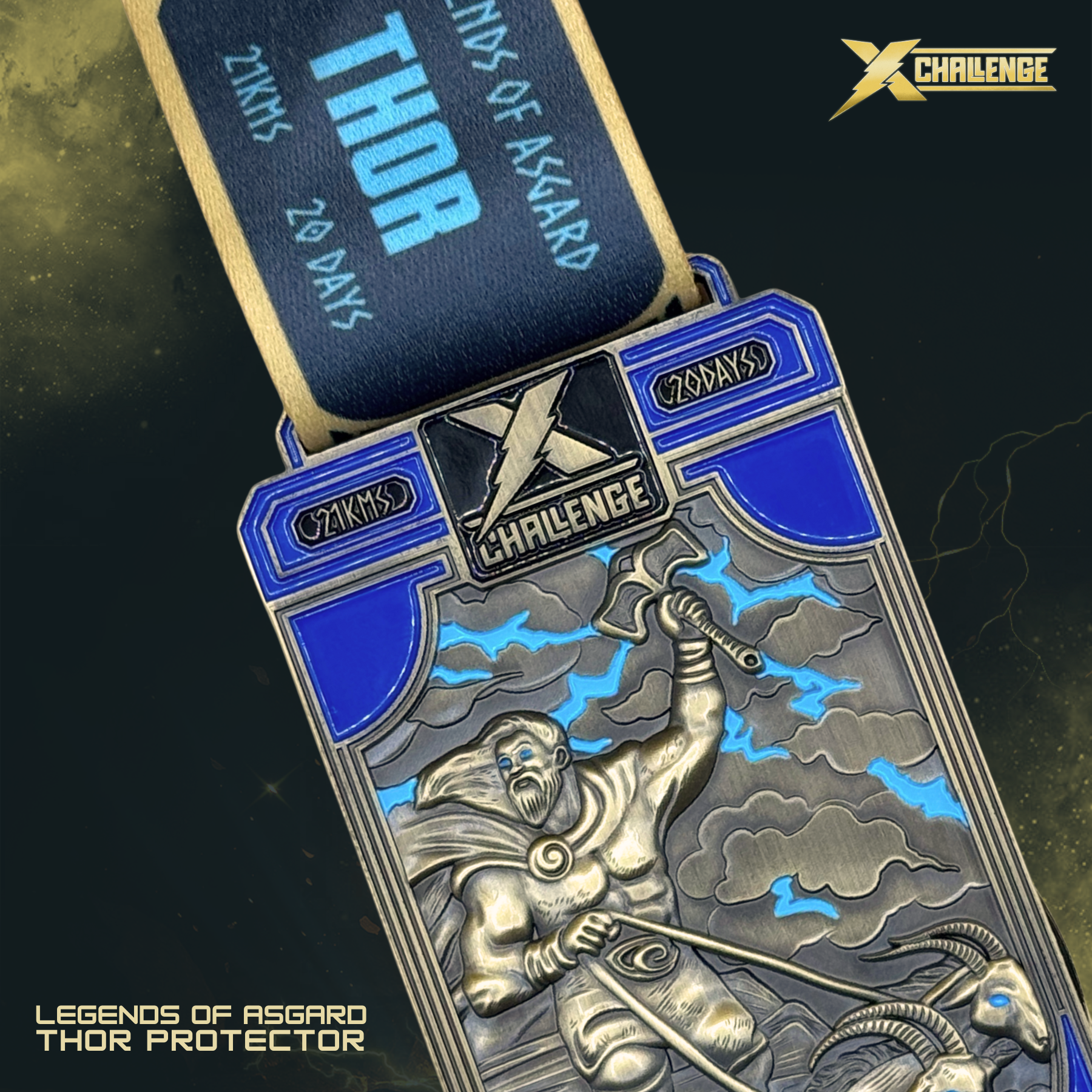 Cận cảnh huy chương THOR PROTECTOR thiết kế độc bản của X-Challenge